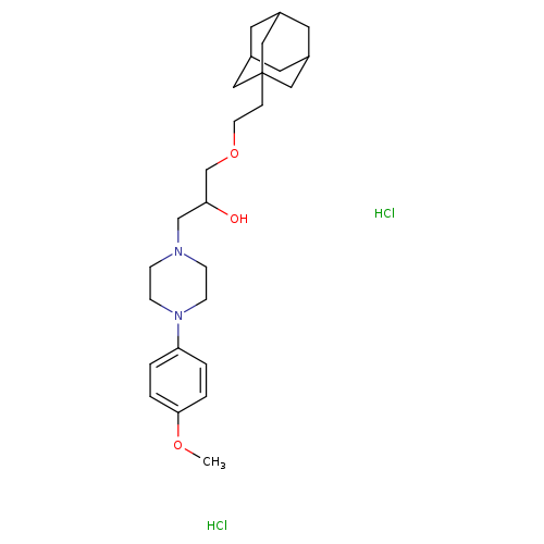 1-[2-(adamantan-1-yl)ethoxy]-3-[4-(4-methoxyphenyl)piperazin-1-yl]propan-2-ol dihydrochloride