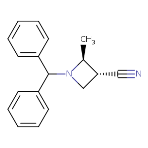 (2S,3R)-1-(Diphenylmethyl)-2-methylazetidine-3-carbonitrile, rel-