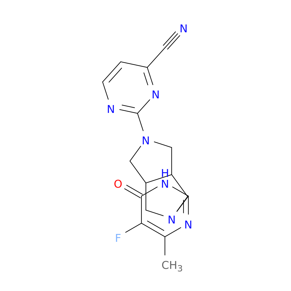 2-[5-(5-fluoro-4-methyl-6-oxo-1,6-dihydropyrimidin-2-yl)-octahydropyrrolo[3,4-c]pyrrol-2-yl]pyrimidine-4-carbonitrile