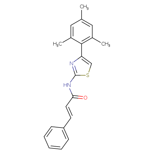 (2E)-3-phenyl-N-[4-(2,4,6-trimethylphenyl)-1,3-thiazol-2-yl]prop-2-enamide