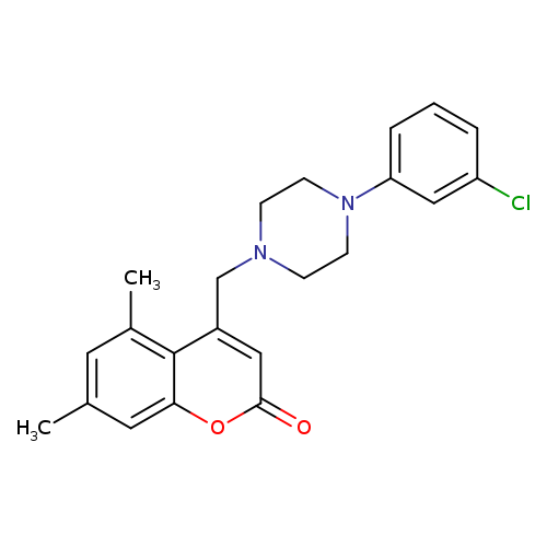 4-{[4-(3-chlorophenyl)piperazin-1-yl]methyl}-5,7-dimethyl-2H-chromen-2-one