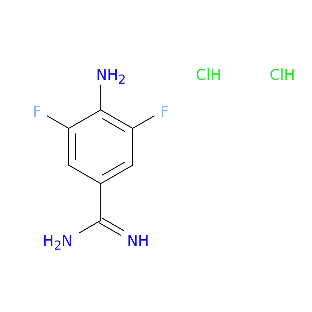 4-amino-3,5-difluorobenzene-1-carboximidamide dihydrochloride