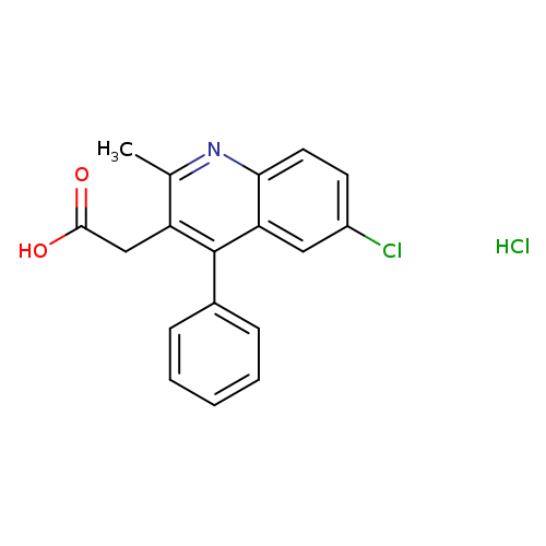 2-(6-chloro-2-methyl-4-phenylquinolin-3-yl)acetic acid hydrochloride