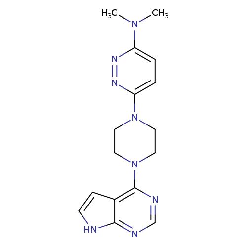 N,N-dimethyl-6-(4-{7H-pyrrolo[2,3-d]pyrimidin-4-yl}piperazin-1-yl)pyridazin-3-amine