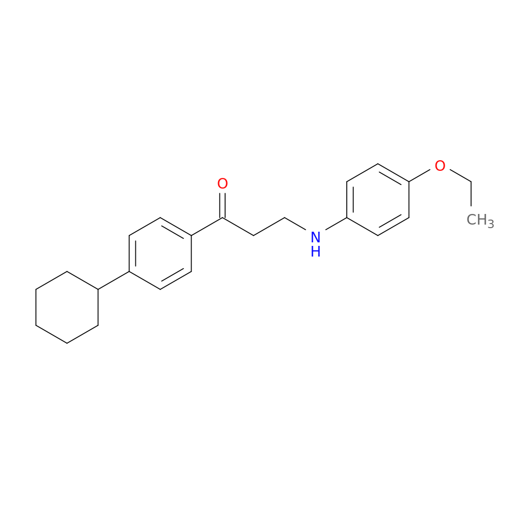 1-(4-cyclohexylphenyl)-3-[(4-ethoxyphenyl)amino]propan-1-one