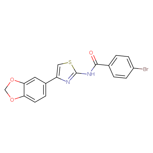 N-[4-(2H-1,3-benzodioxol-5-yl)-1,3-thiazol-2-yl]-4-bromobenzamide