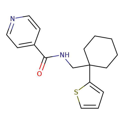N-{[1-(thiophen-2-yl)cyclohexyl]methyl}pyridine-4-carboxamide