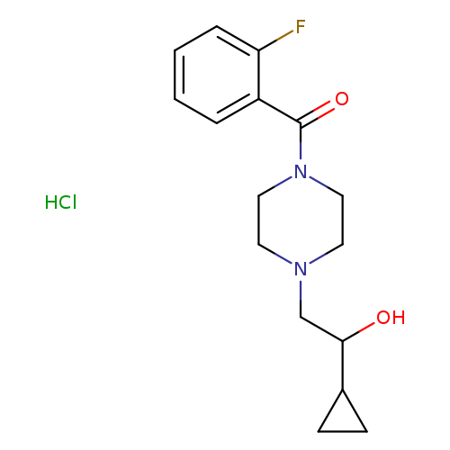 1-cyclopropyl-2-[4-(2-fluorobenzoyl)piperazin-1-yl]ethan-1-ol hydrochloride