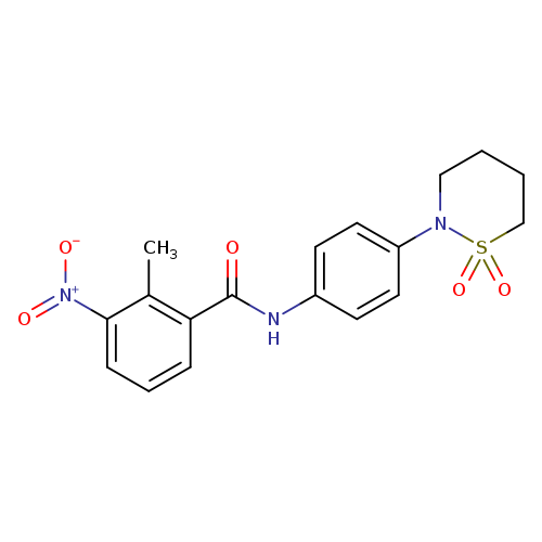 N-[4-(1,1-dioxo-1lambda6,2-thiazinan-2-yl)phenyl]-2-methyl-3-nitrobenzamide