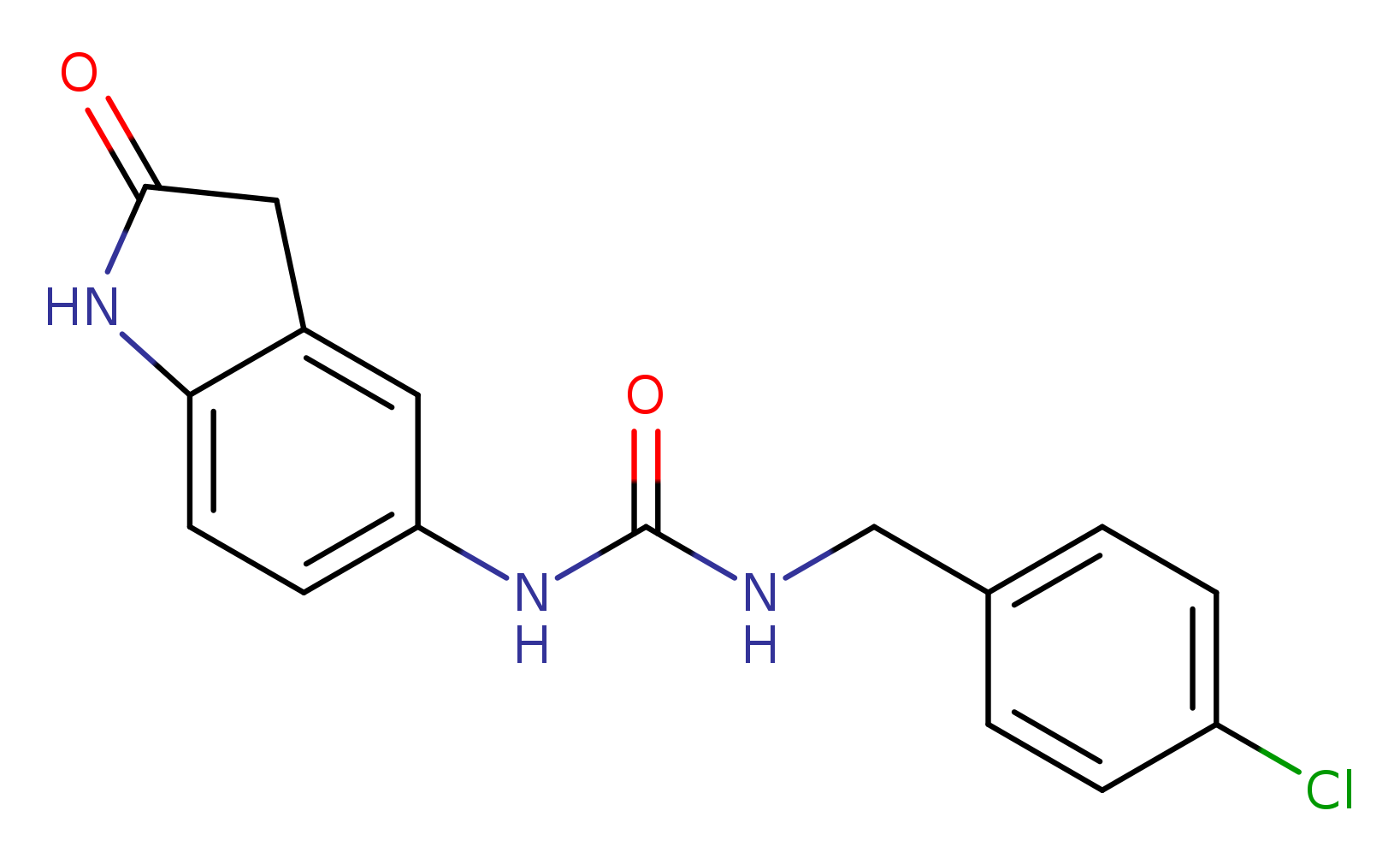 1-[(4-chlorophenyl)methyl]-3-(2-oxo-2,3-dihydro-1H-indol-5-yl)urea