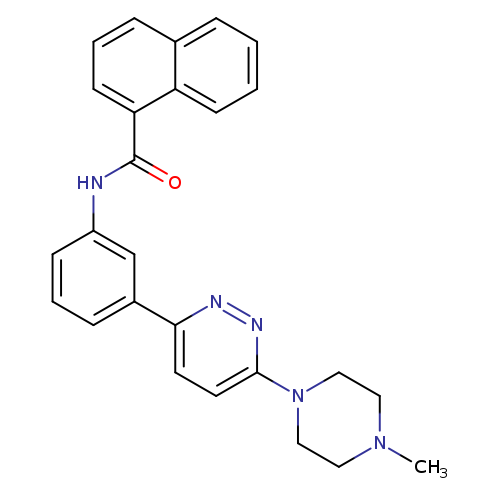 N-{3-[6-(4-methylpiperazin-1-yl)pyridazin-3-yl]phenyl}naphthalene-1-carboxamide
