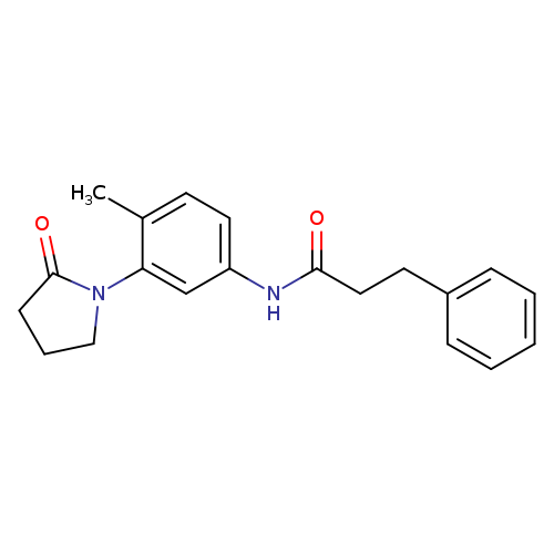 N-[4-methyl-3-(2-oxopyrrolidin-1-yl)phenyl]-3-phenylpropanamide