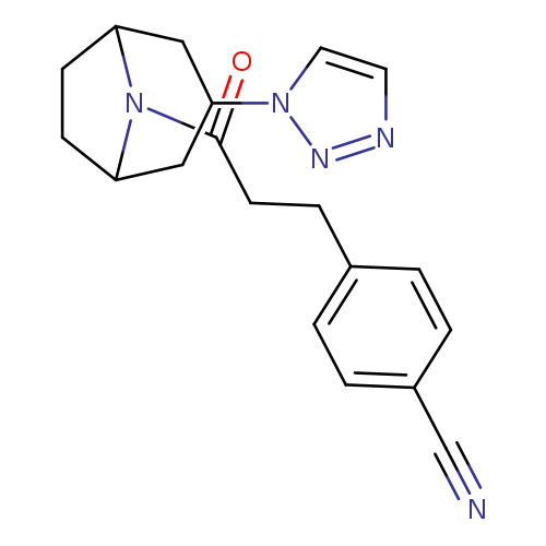4-{3-oxo-3-[3-(1H-1,2,3-triazol-1-yl)-8-azabicyclo[3.2.1]octan-8-yl]propyl}benzonitrile