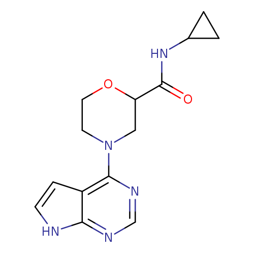 N-cyclopropyl-4-{7H-pyrrolo[2,3-d]pyrimidin-4-yl}morpholine-2-carboxamide