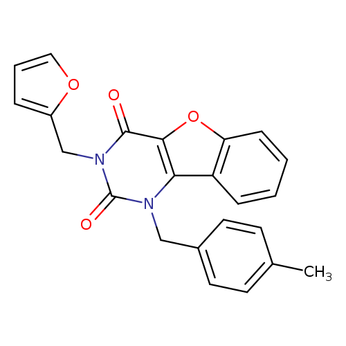5-[(furan-2-yl)methyl]-3-[(4-methylphenyl)methyl]-8-oxa-3,5-diazatricyclo[7.4.0.0^{2,7}]trideca-1(9),2(7),10,12-tetraene-4,6-dione