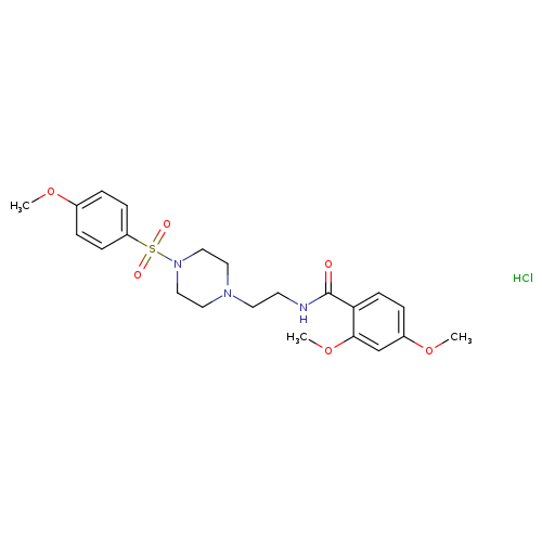 2,4-dimethoxy-N-{2-[4-(4-methoxybenzenesulfonyl)piperazin-1-yl]ethyl}benzamide hydrochloride