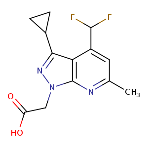 2-(3-Cyclopropyl-4-(difluoromethyl)-6-methyl-1H-pyrazolo[3,4-b]pyridin-1-yl)acetic acid