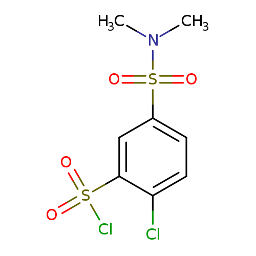 2-chloro-5-(dimethylsulfamoyl)benzene-1-sulfonyl chloride