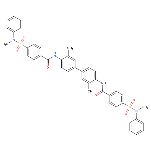 N-(3,3'-dimethyl-4'-{4-[methyl(phenyl)sulfamoyl]benzamido}-[1,1'-biphenyl]-4-yl)-4-[methyl(phenyl)sulfamoyl]benzamide
