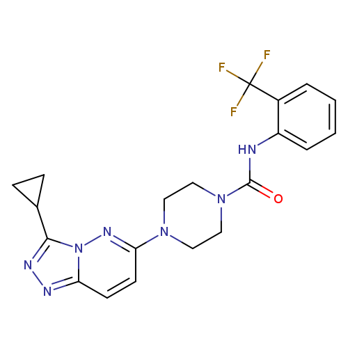 4-{3-cyclopropyl-[1,2,4]triazolo[4,3-b]pyridazin-6-yl}-N-[2-(trifluoromethyl)phenyl]piperazine-1-carboxamide