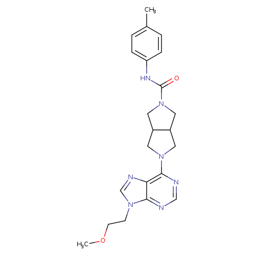 5-[9-(2-methoxyethyl)-9H-purin-6-yl]-N-(4-methylphenyl)-octahydropyrrolo[3,4-c]pyrrole-2-carboxamide