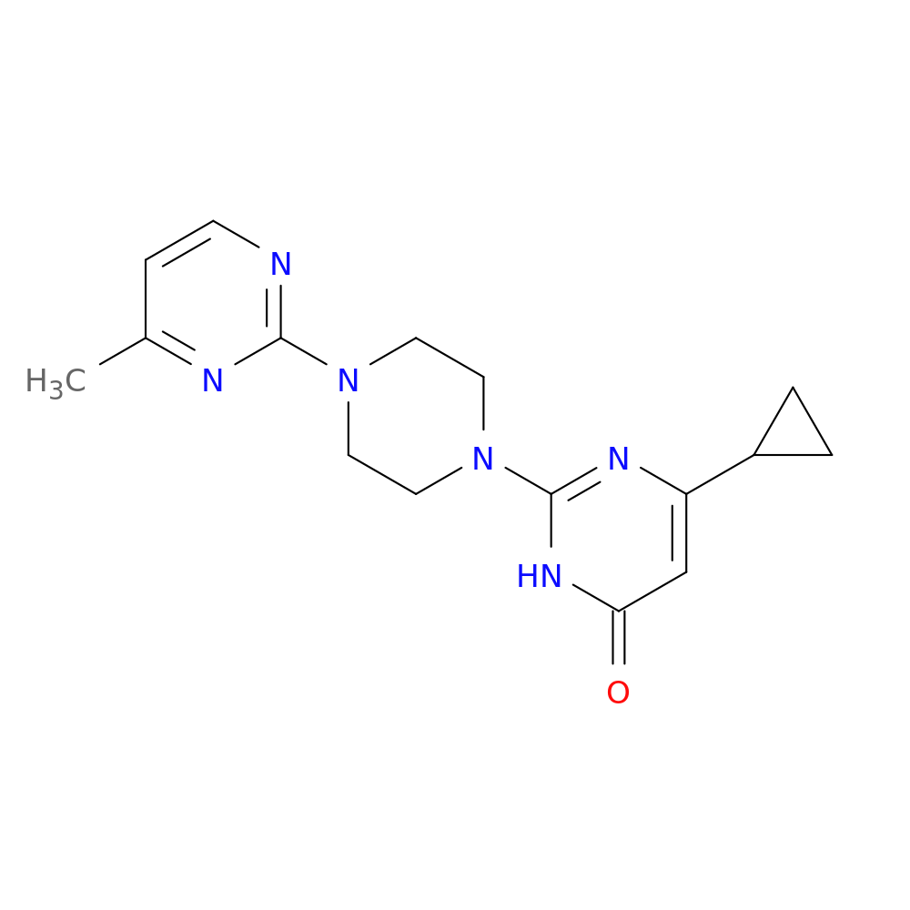 6-cyclopropyl-2-[4-(4-methylpyrimidin-2-yl)piperazin-1-yl]-3,4-dihydropyrimidin-4-one