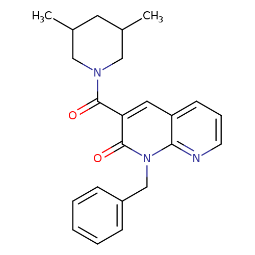 1-benzyl-3-(3,5-dimethylpiperidine-1-carbonyl)-1,2-dihydro-1,8-naphthyridin-2-one