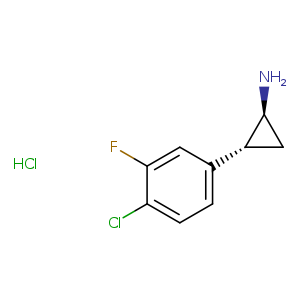 Cyclopropanamine, 2-(4-chloro-3-fluorophenyl)-, hydrochloride (1:1), (1R,2S)-rel-