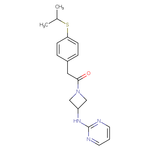 2-[4-(propan-2-ylsulfanyl)phenyl]-1-{3-[(pyrimidin-2-yl)amino]azetidin-1-yl}ethan-1-one