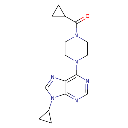 6-(4-cyclopropanecarbonylpiperazin-1-yl)-9-cyclopropyl-9H-purine