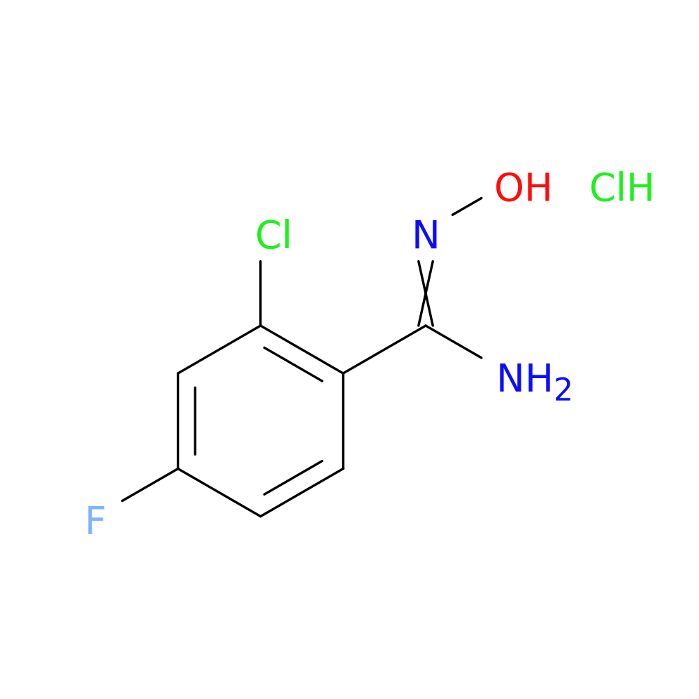 2-chloro-4-fluoro-N'-hydroxybenzene-1-carboximidamide hydrochloride