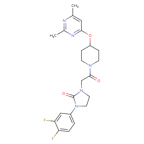 1-(3,4-difluorophenyl)-3-(2-{4-[(2,6-dimethylpyrimidin-4-yl)oxy]piperidin-1-yl}-2-oxoethyl)imidazolidin-2-one
