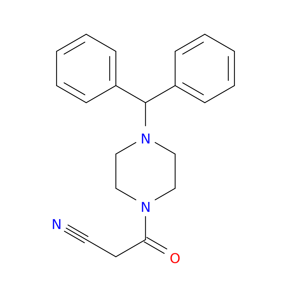 3-[4-(Diphenylmethyl)piperazin-1-yl]-3-oxopropanenitrile