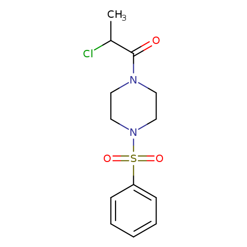 1-[4-(benzenesulfonyl)piperazin-1-yl]-2-chloropropan-1-one