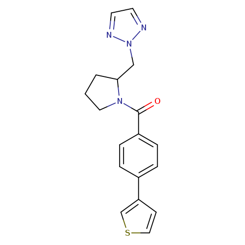 2-({1-[4-(thiophen-3-yl)benzoyl]pyrrolidin-2-yl}methyl)-2H-1,2,3-triazole
