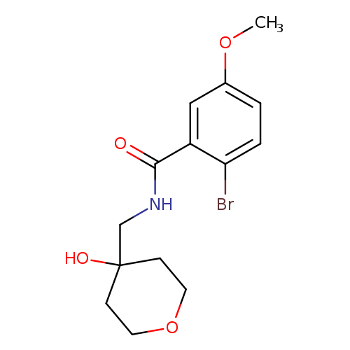 2-bromo-N-[(4-hydroxyoxan-4-yl)methyl]-5-methoxybenzamide