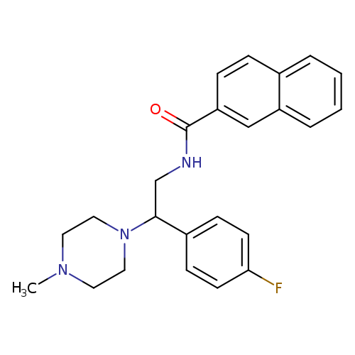 N-[2-(4-fluorophenyl)-2-(4-methylpiperazin-1-yl)ethyl]naphthalene-2-carboxamide