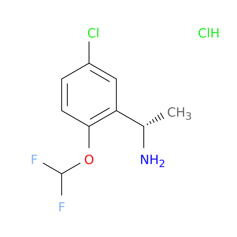 (1S)-1-[5-Chloro-2-(difluoromethoxy)phenyl]ethan-1-amine hydrochloride