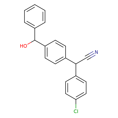 2-(4-chlorophenyl)-2-{4-[hydroxy(phenyl)methyl]phenyl}acetonitrile