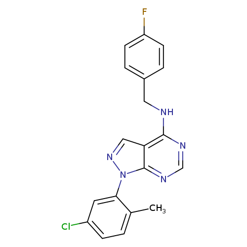 1-(5-chloro-2-methylphenyl)-N-[(4-fluorophenyl)methyl]-1H-pyrazolo[3,4-d]pyrimidin-4-amine