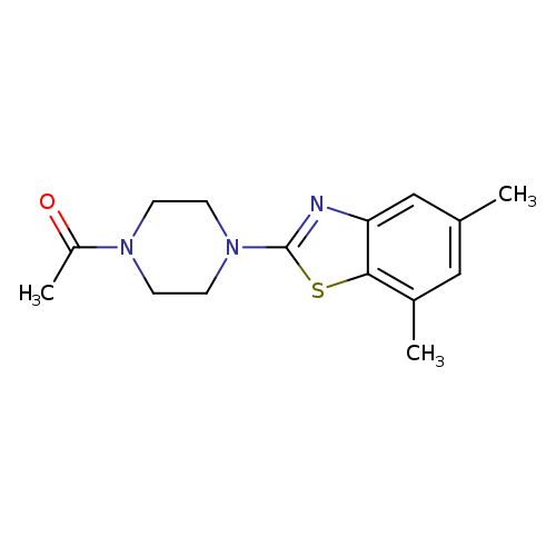 1-[4-(5,7-dimethyl-1,3-benzothiazol-2-yl)piperazin-1-yl]ethan-1-one