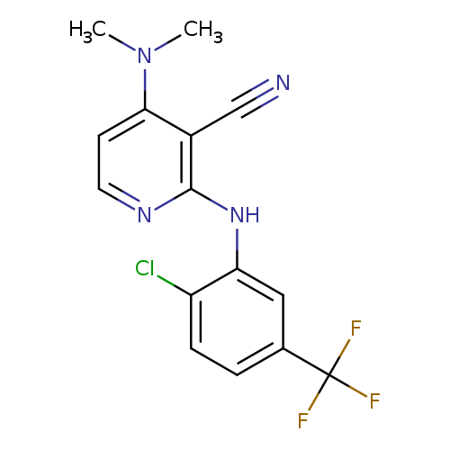 2-{[2-chloro-5-(trifluoromethyl)phenyl]amino}-4-(dimethylamino)pyridine-3-carbonitrile