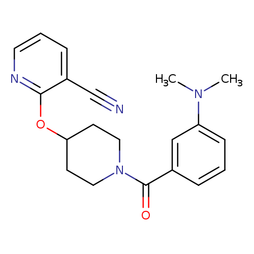 2-({1-[3-(dimethylamino)benzoyl]piperidin-4-yl}oxy)pyridine-3-carbonitrile