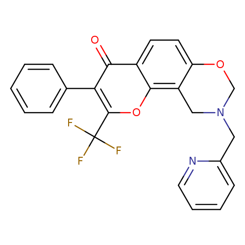 3-phenyl-9-[(pyridin-2-yl)methyl]-2-(trifluoromethyl)-4H,8H,9H,10H-chromeno[8,7-e][1,3]oxazin-4-one