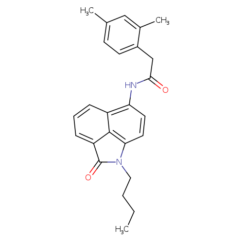 N-{2-butyl-3-oxo-2-azatricyclo[6.3.1.0^{4,12}]dodeca-1(11),4,6,8(12),9-pentaen-9-yl}-2-(2,4-dimethylphenyl)acetamide