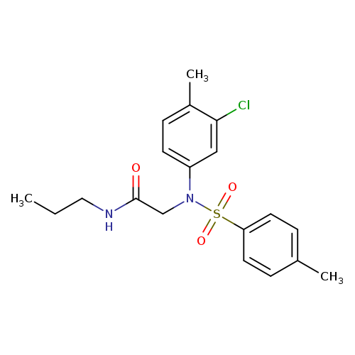 2-{3-chloro-4-methyl[(4-methylphenyl)sulfonyl]anilino}-N-propylacetamide