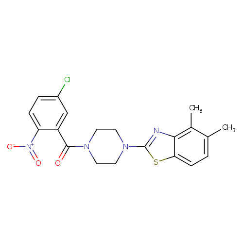 2-[4-(5-chloro-2-nitrobenzoyl)piperazin-1-yl]-4,5-dimethyl-1,3-benzothiazole