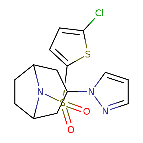 8-[(5-chlorothiophen-2-yl)sulfonyl]-3-(1H-pyrazol-1-yl)-8-azabicyclo[3.2.1]octane