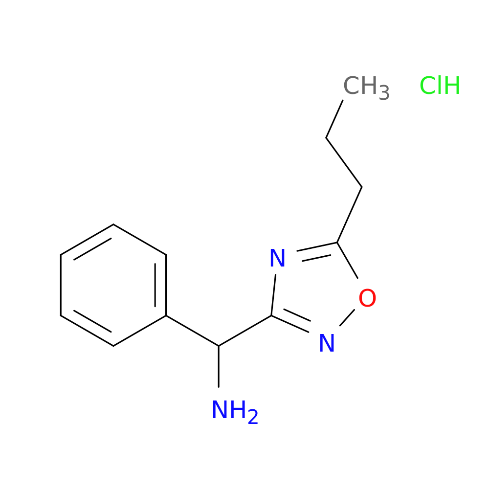 phenyl(5-propyl-1,2,4-oxadiazol-3-yl)methanamine hydrochloride