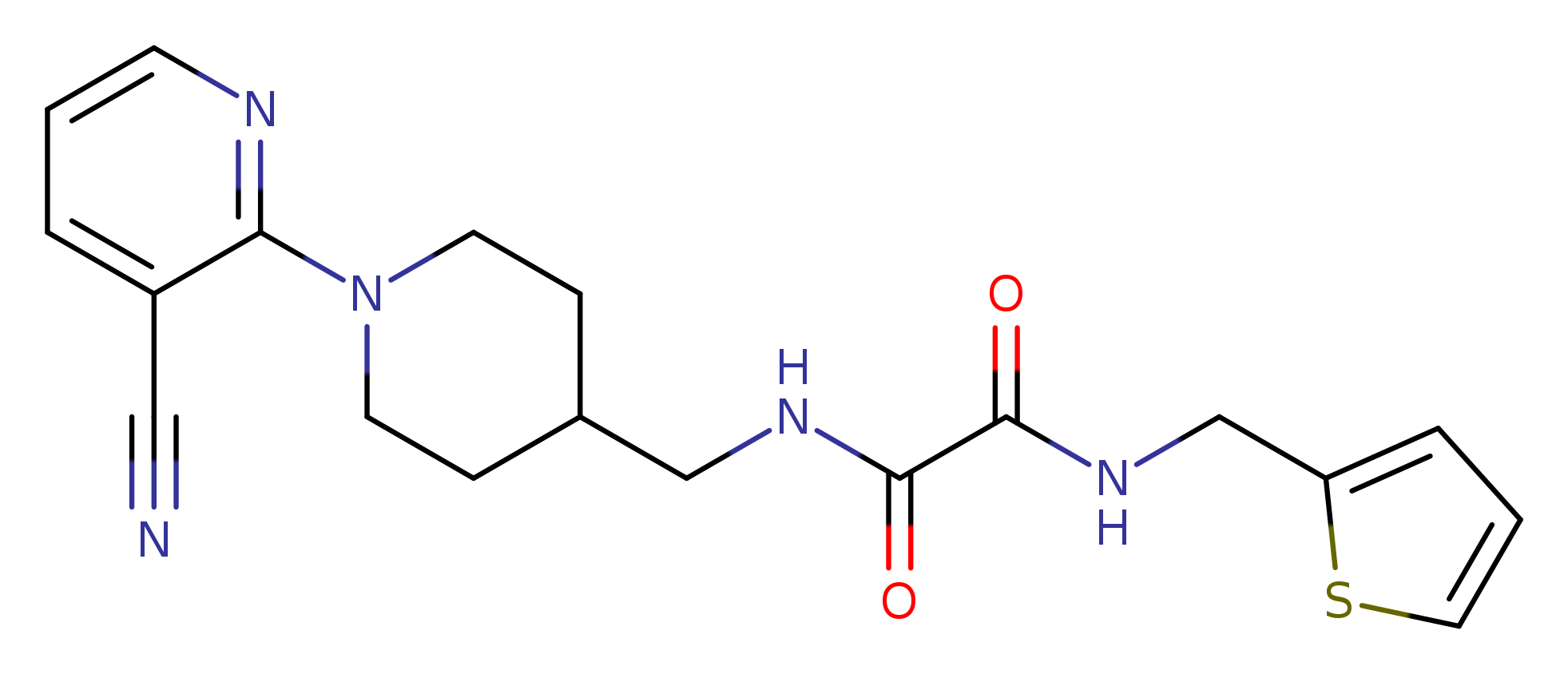 N'-{[1-(3-cyanopyridin-2-yl)piperidin-4-yl]methyl}-N-[(thiophen-2-yl)methyl]ethanediamide
